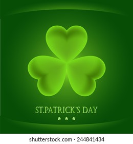 St. Patrick's day background. Clover background. 