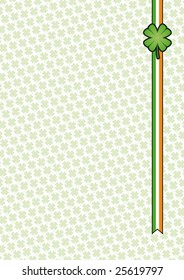 St. Patrick's day background with clover banner and texture