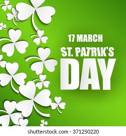 St. Patricks day background with clover