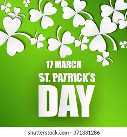 St. Patrick's day background with  clover