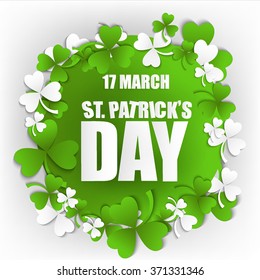 St. Patrick's day background with  clover