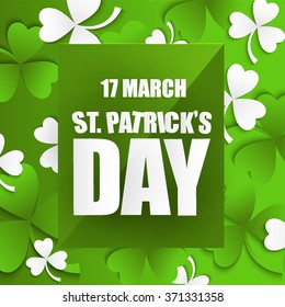 St. Patrick's day background with  clover