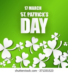 St. Patrick's day background with  clover