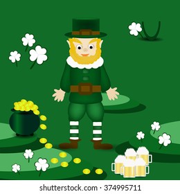 St. Patrick's day background with clover