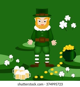 St. Patrick's day background with clover