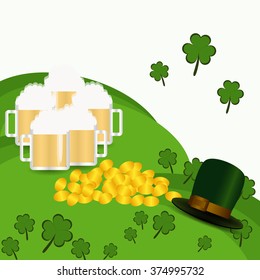 St. Patrick's day background with clover