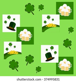 St. Patrick's day background with clover