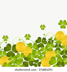St. Patrick's day background with clover