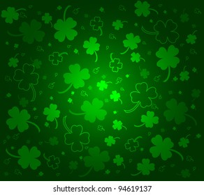 St. Patrick's day background with clovers