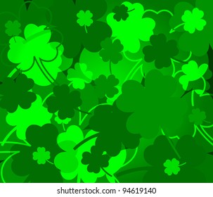 St. Patrick's day background with clovers