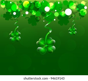 St. Patrick's day background with clovers