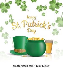 St. Patricks Day background design, vector illustration