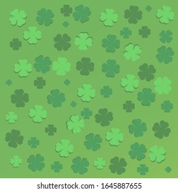 St. Patrick's Day background design template. Simple  for website, store, magazine promotions.  Retro Grunge Poster Design. Background abstract shades squares. Mosaic pattern.Vector illustration.