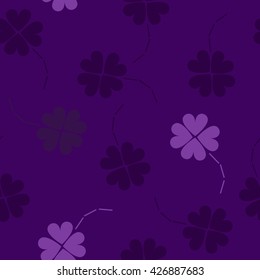St. Patrick's day background in different colors. Seamless pattern. Vector illustration. Irish shamrock leaves background for Happy St. Patrick's Day. EPS 10.