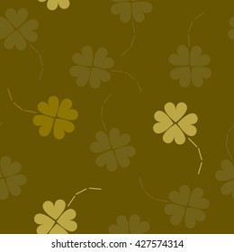 St. Patrick's day background in different colors. Seamless pattern. Vector illustration. Irish shamrock leaves background for Happy St. Patrick's Day. EPS 10.