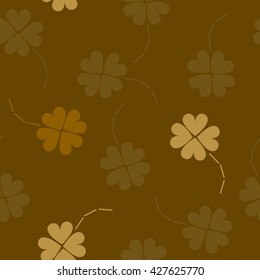 St. Patrick's day background in different colors. Seamless pattern. Vector illustration. Irish shamrock leaves background for Happy St. Patrick's Day. EPS 10.