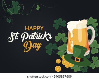  St Patrick's Day background. The background is excellent for social media posts, cards, brochures, flyers, and advertising poster templates.
