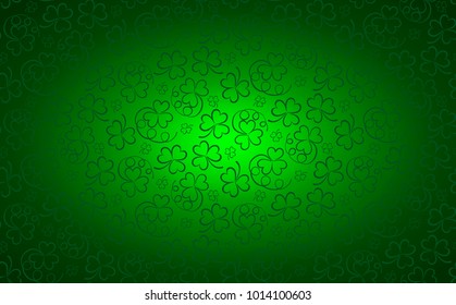 St. Patrick's day background in green colors. Vector image.