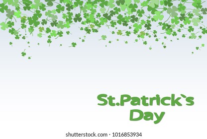 St. Patrick's day background in green colors. Vector Illustration of a St. Patrick's Day Background