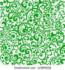 St. Patrick's day background in green colors. Vector illustration.