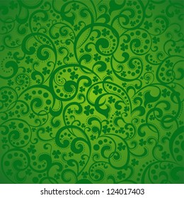 St. Patrick's day background in green colors. Vector illustration.