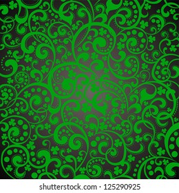 St. Patrick's day background in green colors. Vector illustration