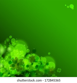 St. Patrick's day background in green colors. Vector illustration.