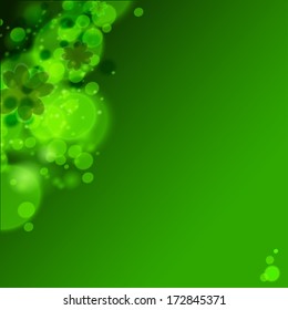 St. Patrick's day background in green colors. Vector illustration.