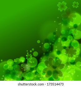 St. Patrick's day background in green colors. Vector illustration.