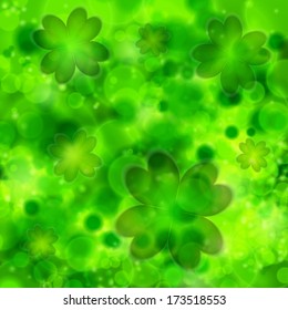 St. Patrick's day background in green colors. Vector illustration.