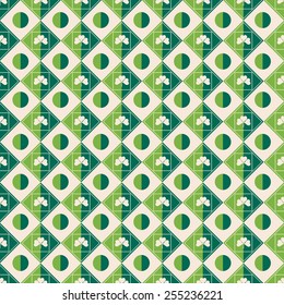 St. Patrick's Day Background with green color seamless pattern