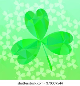St. Patrick's day background in green colors. Vector illustration.