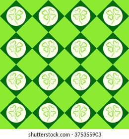 St. Patrick's day background in green colors. Vector illustration.