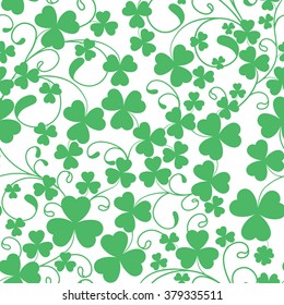 St. Patrick's day background in green colors. Seamless pattern. Vector illustration.
