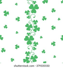 St. Patrick's day background in green colors. Seamless pattern. Vector illustration.
