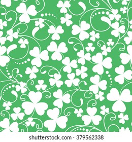St. Patrick's day background in green colors, seamless pattern. EPS10 vector illustration.