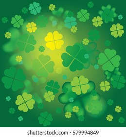 St. Patrick's day background in green colors. Vector illustration.