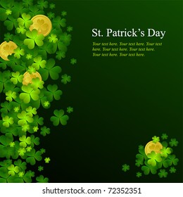 St. Patrick's Day Background In Green And Black Colors