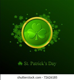 St. Patrick's day background in green and black colors