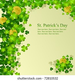 St. Patrick's day background in green colors