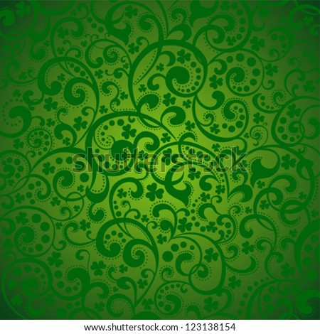 St. Patrick's day background in green colors. Vector illustration.