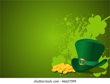 St. Patrick's Day Background with Leprechaun Hat