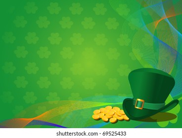 St. Patrick's Day Background with Leprechaun Hat
