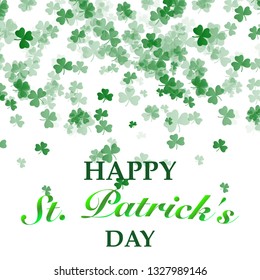 St. Patrick's Day Background with lettering text decoration. Saint Patrick's day. Vector illustration EPS10.