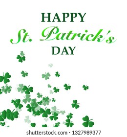 St. Patrick's Day Background with lettering text decoration. Saint Patrick's day. Vector illustration EPS10.