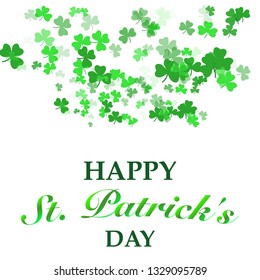 St. Patrick's Day Background with lettering text decoration. Saint Patrick's day. Vector illustration EPS10.