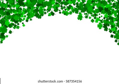 St. Patrick's Day background made of four leaf clover. St. Patrick's Day vector illustration/ EPS10