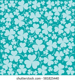 St. Patrick's day background in mint colors. Seamless pattern. Vector illustration.