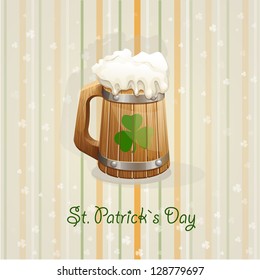 St. Patrick's Day background with a mug.