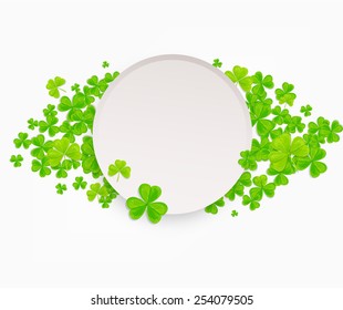 St. Patrick's Day Background with Paper Frame.